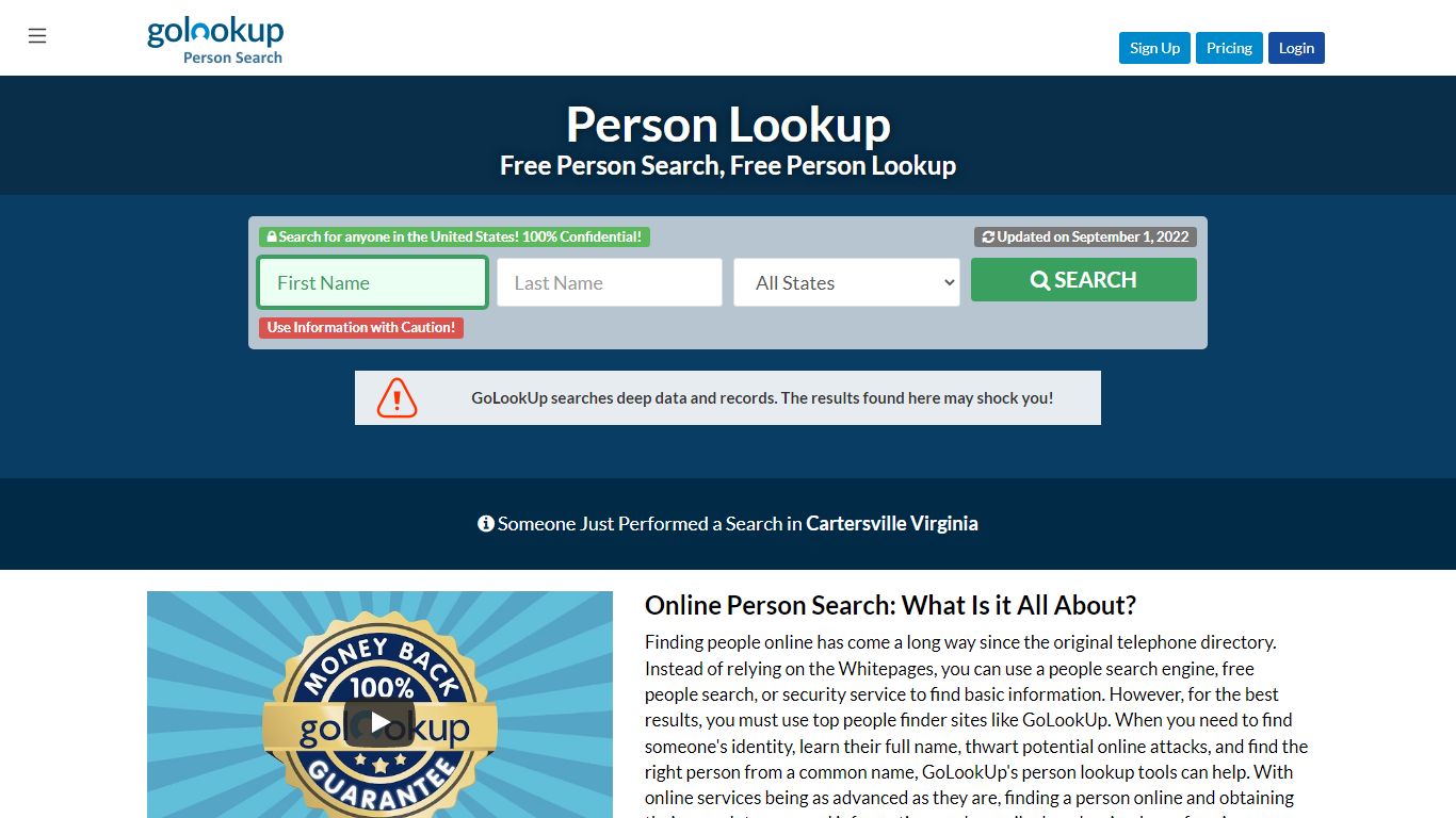Free Person Search | Person Lookup | Person Finder | GoLookUp